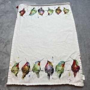 Demdaco Hummingbirds on a Wire Tea Dish Towel 17"x25" 100% Cotton Watercolor